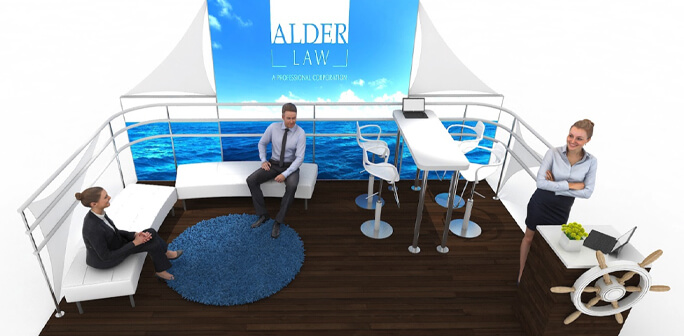 Alder Law 10x20 Booth Design Alder Law 10x20 Exhibit design by Abex Exhibits